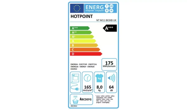 Hotpoint NTM118X3XBUK 8KG Heat Pump Tumble Dryer - White - Image 2