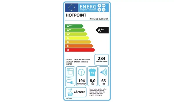 Hotpoint NTM1192UK 9KG Heat Pump Tumble Dryer - White - Image 2