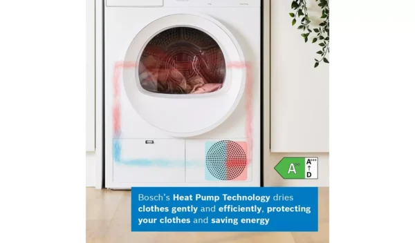 Bosch WTH85224GB 8kg Heat Pump Tumble Dryer - White - Image 3