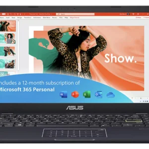ASUS E410 14in 4GB 128GB Laptop -Blue + Microsoft 365 Bundle