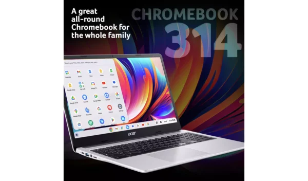 Acer 314 14in N100 8GB 128GB Chromebook - Silver - Image 2