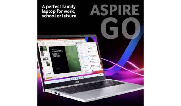 Acer Aspire Go 15 15.6in i3 8GB 256GB Laptop - Silver - Image 2