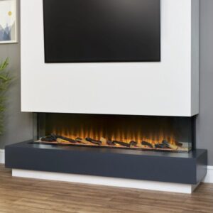 Adam Sahara Electric Inset Media Wall Fire with Remote Control, 61 Inch
