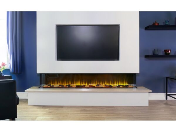 Adam Sahara Electric Inset Media Wall Panoramic Fire 81 Inch