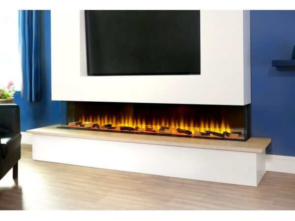 Adam Sahara Electric Inset Media Wall Panoramic Fire 81 Inch