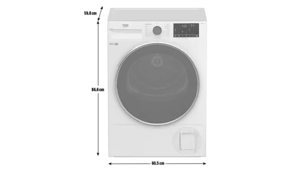 Beko B5T4923IW 9KG Heat Pump Tumble Dryer - White - Image 4