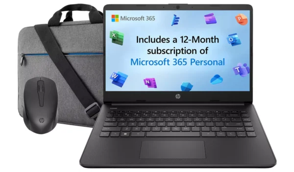 HP 14s-dq0011na 14in Pentium 4GB 128GB Laptop Bundle - Image 4