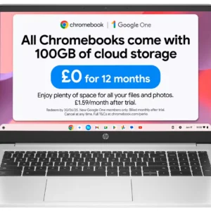 HP 15a-na0007na 15.6in Celeron 4GB 128GB Chromebook - Grey