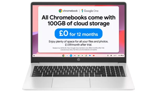 HP 15a-na0007na 15.6in Celeron 4GB 128GB Chromebook - Grey
