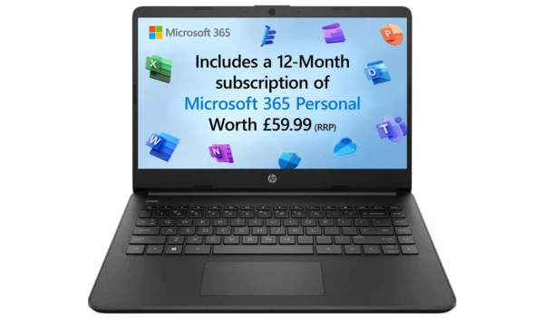 HP Stream 14s-dq0034na 14in Celeron 4GB 128GB Laptop - Black