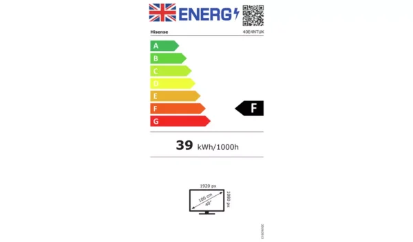 Hisense 40 Inch 40E4NTUK Smart Full HD LED Freeview TV - Image 4