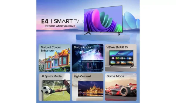 Hisense 40 Inch 40E4NTUK Smart Full HD LED Freeview TV - Image 2