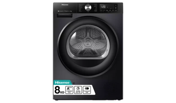 Hisense DH3S802BB3 8KG Heat Pump Tumble Dryer - Black
