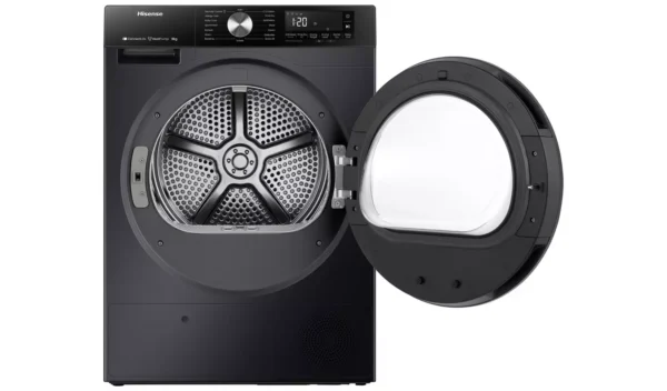 Hisense DH3S802BB3 8KG Heat Pump Tumble Dryer - Black - Image 2