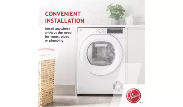 Hoover HLE H8A2DE 80 8KG Heat Pump Tumble Dryer - White - Image 3