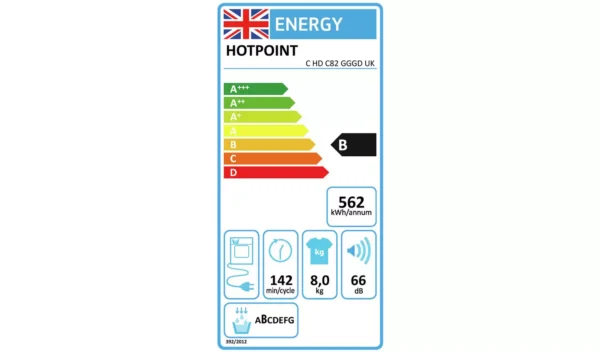 Hotpoint CHDC82GGGDUK 8KG Condenser Tumble Dryer - Graphite - Image 4