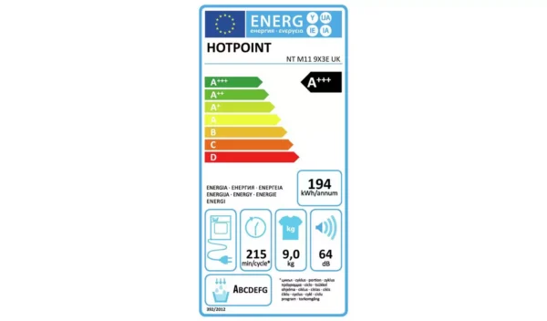 Hotpoint NTM119X3EUK 9KG Heat Pump Tumble Dryer - White - Image 4