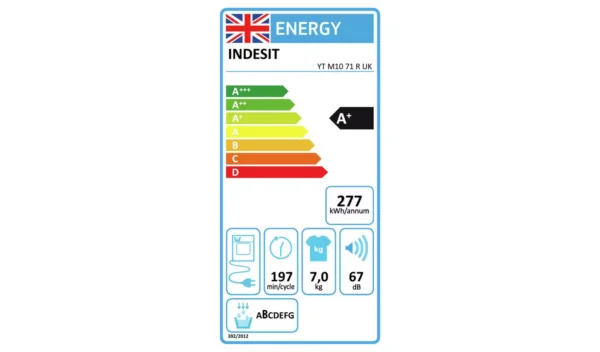Indesit YTM1071R 7KG Heat Pump Tumble Dryer - White - Image 4
