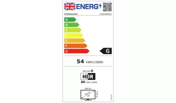 LG 43 Inch 43UQ76906LE Smart 4K UHD HDR LED Freeview TV - Image 4