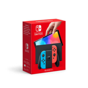 Nintendo-Switch-OLED-Neon-Blue-Red-Front