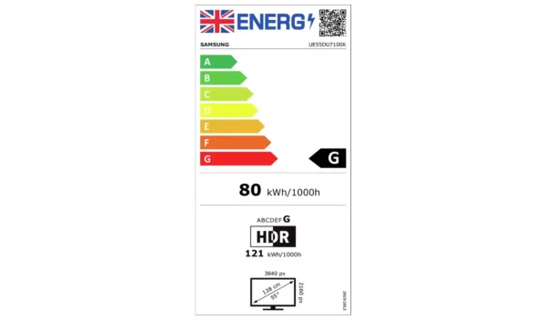 Samsung 55 Inch UE55DU7100KXXU Smart 4K UHD HDR LED TV - Image 4