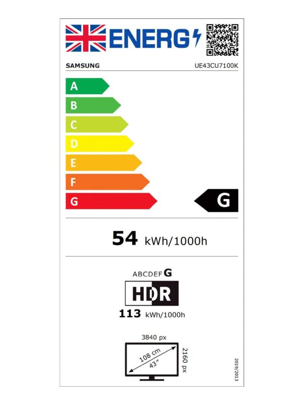 Samsung UE43CU7100KXXU 43" 4K HDR Smart TV - Image 6