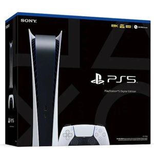 Sony PS5 Digital Edition – 825GB | White Console with DualSense Controller