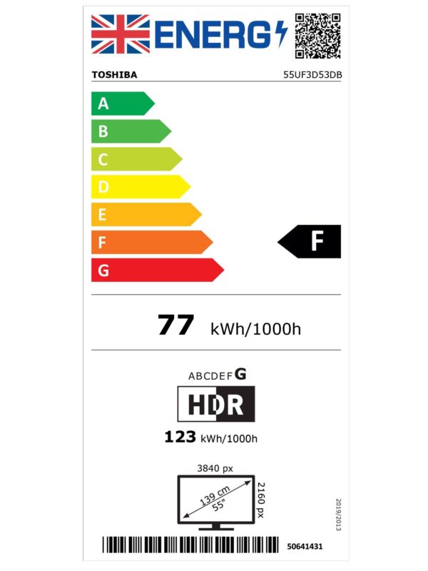 Toshiba 50UF3D53DB 50" Smart 4K Ultra HD TV - Image 4