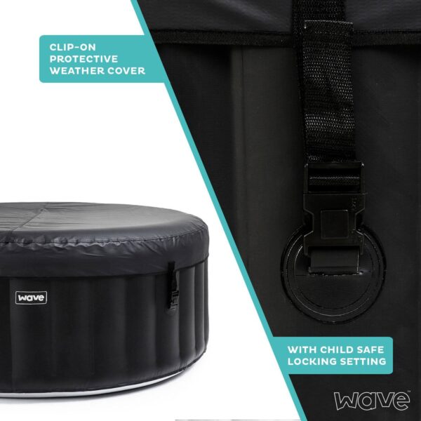 Wave Atlantic 4 Person Black Inflatable Hot Tub - Image 7