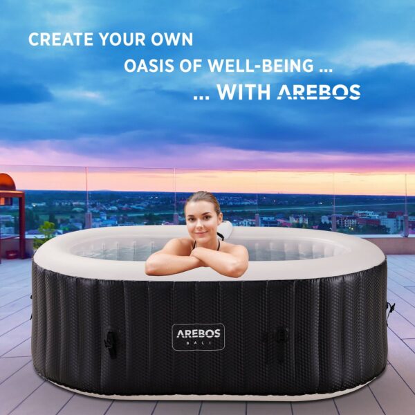 AREBOS Inflatable Hot Tub For 2 Persons - Image 3