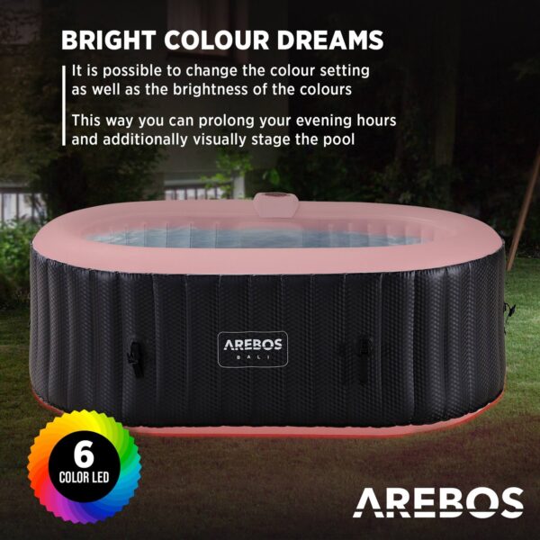 AREBOS Inflatable Hot Tub For 2 Persons - Image 6