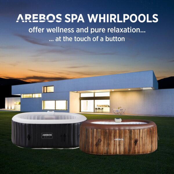 AREBOS Inflatable Hot Tub For 2 Persons - Image 8