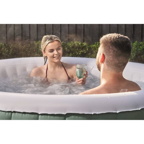 CleverSpa Cotswolds 4 Person Round Hot Tub Green - Image 6