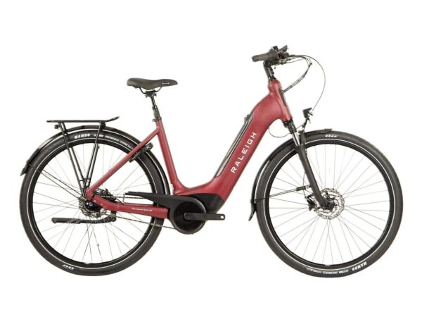 Raleigh Motus Tour Lowstep Hub Electric Hybrid Bike – Red - Image 2