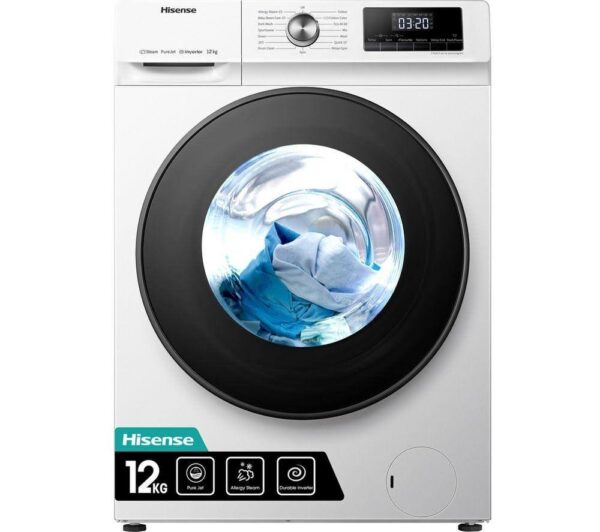 Hisense WFQA1214EVJM 12 kg 1400 RPM Washing Machine - White - Image 5