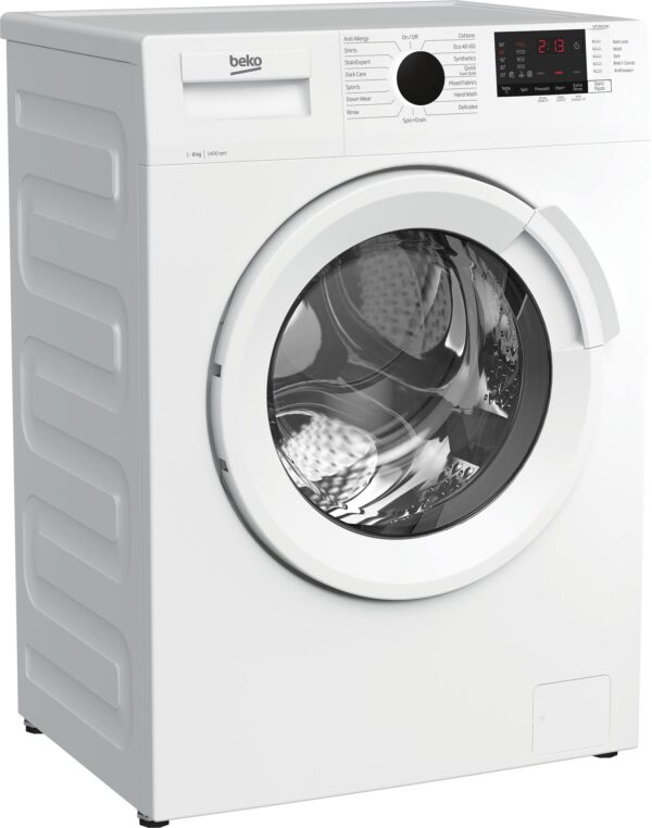 Beko WTL84121W 8kg Washing Machine with 1400 RPM - White - Image 3