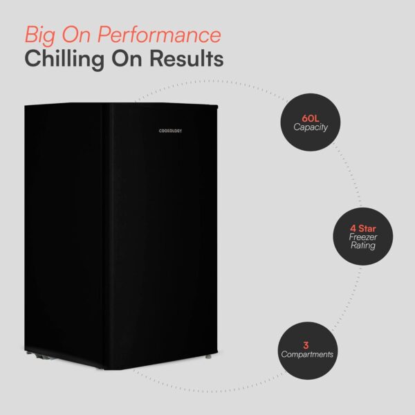 Cookology 60L Freestanding Undercounter Freezer UCFZ60BK - Image 2