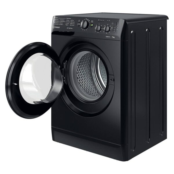 Indesit MTWC71252K Eco 7kg 1200 Spin Washing Machine - Black - Image 3