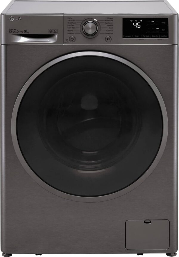 LG FAV309SNE 9kg Washing Machine with 1400 RPM - Graphite - B Rated - Image 2