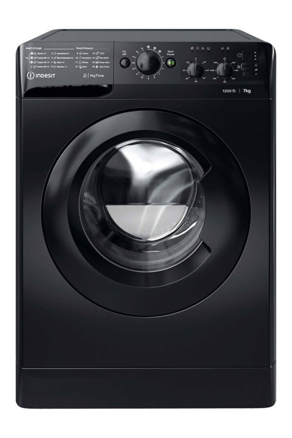 Indesit MTWC71252K Eco 7kg 1200 Spin Washing Machine - Black